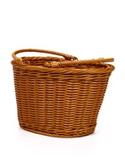 Корзина плетёная для хранения, 25×19×15 см, ручка h=17 см, пластиковая, коричневая - фото 68976912