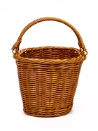 Корзина плетёная для хранения, 25×19×15 см, ручка h=17 см, пластиковая, коричневая - фото 68976914