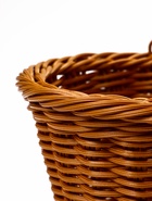 Корзина плетёная для хранения, 25×19×15 см, ручка h=17 см, пластиковая, коричневая - фото 68976915