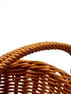 Корзина плетёная для хранения, 25×19×15 см, ручка h=17 см, пластиковая, коричневая - фото 68976917