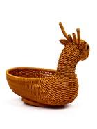 Корзина плетёная для хранения «Олень», 30×23×30 см, пластиковая, коричневая - фото 68976922