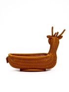 Корзина плетёная для хранения «Олень», 30×23×30 см, пластиковая, коричневая - фото 68976923