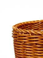 Корзина плетёная для хранения, 35×22×21 см, ручка h=17 см, пластиковая, коричневая - фото 68976931