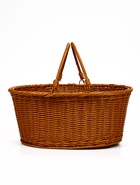 Корзина плетёная для хранения, 39×31×18 см, ручка h=17 см, пластиковая, коричневая - фото 68976937