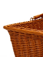 Корзина плетёная для хранения, 40×31×17 см, ручка h=17 см, пластиковая, коричневая - фото 68976954