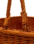 Корзина плетёная для хранения, 40×31×17 см, ручка h=17 см, пластиковая, коричневая - фото 68976955