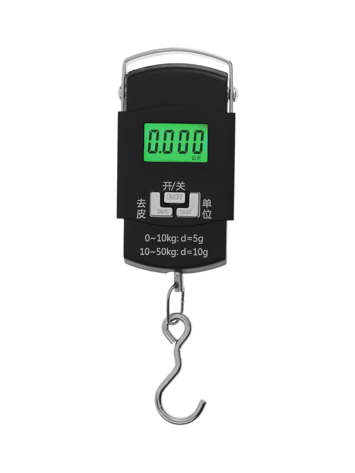 Весы - безмен LV-505, электронные, до 50 кг, точность до 10 г, подсветка, чёрные - Фото 1