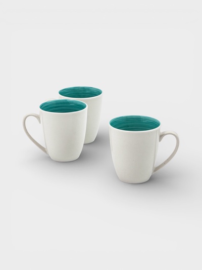 УЦЕНКА Набор кружек «Палитра», 3 шт., 350 мл, 12×9×9.7 см, бирюзовый
