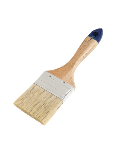 УЦЕНКА Кисть плоская ТУНДРА, натуральная щетина, деревянная рукоятка, 2.5", 63 мм