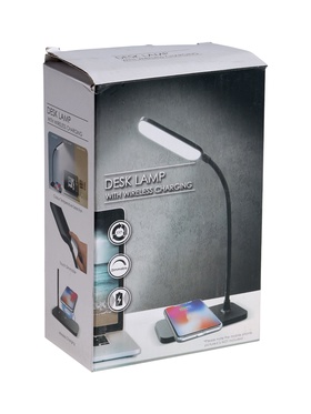 {{photo.Alt || photo.Description || 'УЦЕНКА Настольная лампа с беспроводной зарядкой, GMV-0265, 15 Вт, белая'}}