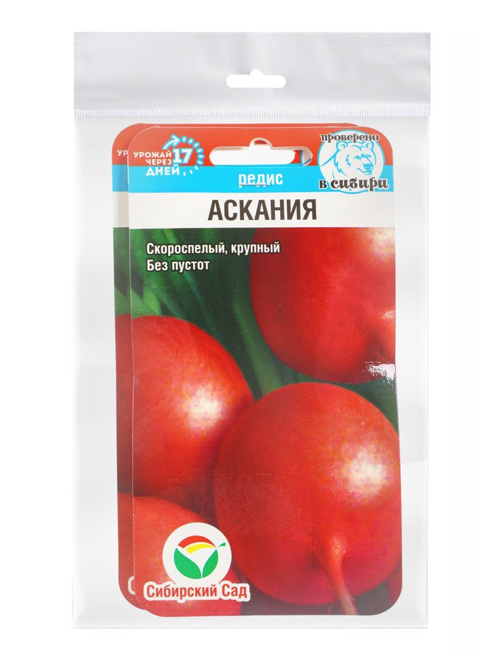 Набор семян Редиса «Аскания», 2 упаковки - Фото 1