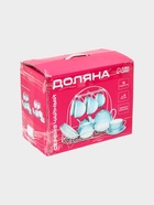 УЦЕНКА Сервиз чайный 15 пр "Млечный путь" 6 чашек, 6 блюдец, молочник, чайник, сахарница, белый 6495 - Фото 3