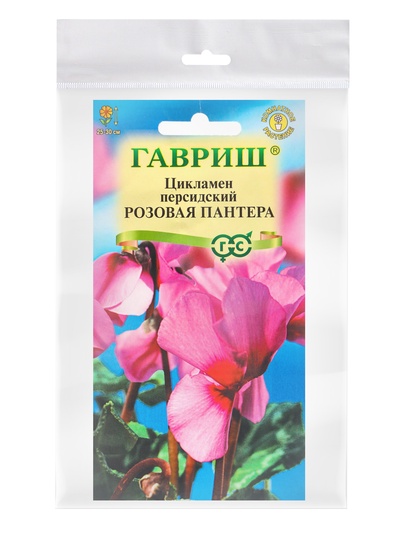 Семена цветов Цикламен персидский, «Розовая пантера», розовый, 3 шт., «Гавриш»