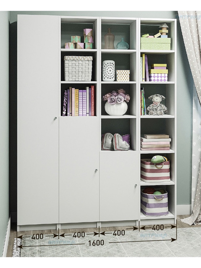 Модульная система «Радуга–6», комплект 4 предмета, 1600 мм, цвет белый - Фото 1