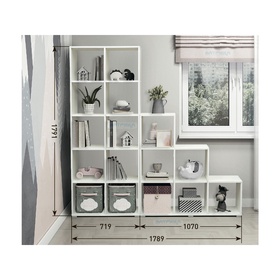 Модульная система «Радуга–12», комплект 2 предмета, вертикальное расположение, 1789×1791 мм, цвет белый