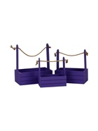 УЦЕНКА Набор кашпо деревянных 3 в 1 (29×18×33; 25×15×30; 21×12×23) «Аром», Фиолетовый - Фото 2