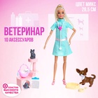 УЦЕНКА Кукла модель «Ветеринар» с аксессуарами, МИКС 10986784
