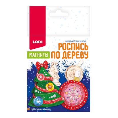 УЦЕНКА Роспись по дереву Магниты "Новогодние радости" Фнн-041