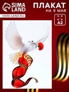 Плакат к 9 Мая «Белый голубь», размер А2 (комплект 10 шт) - фото 68977291