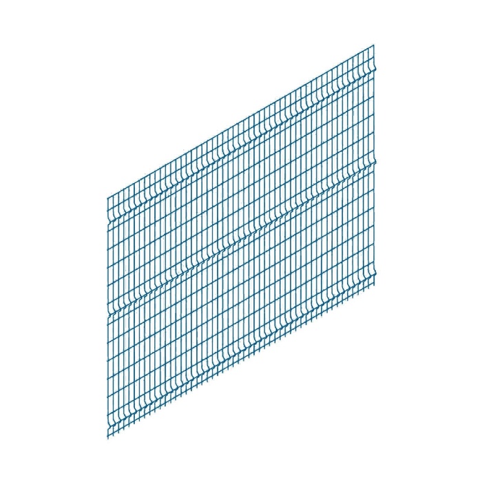Панельное ограждение, 2.5×1.73 м, ячейка 55×200 мм, d=3.5 мм, синее - Фото 1