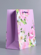 Пакет подарочный ламинированный «Радость», сиреневый, 18×22.3×10 см - фото 68977338