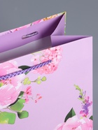 Пакет подарочный ламинированный «Радость», сиреневый, 18×22.3×10 см - фото 68977339