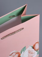 Пакет подарочный ламинированный «Улыбайся», пыльно - розовый, 18×22.3×10 см - фото 68977345