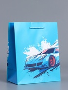 Пакет подарочный ламинированный «Мужчине», голубой, 18×22.3×10 см - фото 68977353