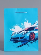 Пакет подарочный ламинированный «Мужчине», голубой, 18×22.3×10 см - фото 68977354