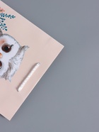 Пакет подарочный ламинированный «Мудрая совушка», бежевый - бирюзовый, 18×22.3×10 см - фото 68977370