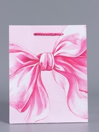 Пакет подарочный ламинированный «Розовый бант», нежно - розовый, 18×22.3×10 см - фото 68977384