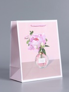 Пакет подарочный ламинированный «Счастья и любви», нежно - розовый, 18×22.3×10 см - фото 68977395