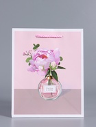 Пакет подарочный ламинированный «Счастья и любви», нежно - розовый, 18×22.3×10 см - фото 68977396