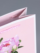 Пакет подарочный ламинированный «Счастья и любви», нежно - розовый, 18×22.3×10 см - фото 68977399