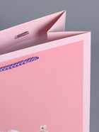 Пакет подарочный ламинированный «Цветочная радость», нежно - розовый, 26×12×32 см - фото 68977435