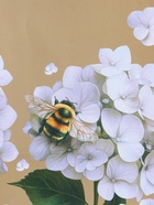 Пакет подарочный ламинированный «Пчёлка на гортензии», бежевый, 26×12×32 см - фото 68977439