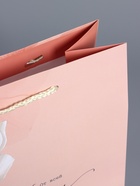 Пакет подарочный ламинированный «От всей души», персиковый, 26×12×32 см - фото 68977459