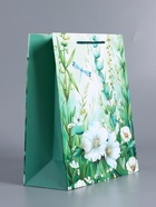 Пакет подарочный ламинированный «Летний лес», зелёный, 26×12×32 см - фото 68977476