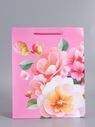 Пакет подарочный ламинированный «Счастья и радости», 26×12×32 см - фото 68977486