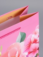 Пакет подарочный ламинированный «Счастья и радости», 26×12×32 см - фото 68977489