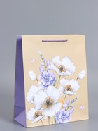 Пакет подарочный ламинированный «Цветочное настроение», 26×12×32 см - фото 68977491