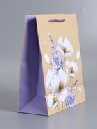 Пакет подарочный ламинированный «Цветочное настроение», 26×12×32 см - фото 68977494