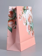 Пакет подарочный ламинированный «Цветочное признание», 26×12×32 см - фото 68977518