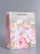 Пакет подарочный ламинированный «Нежность в цветах», 26×12×32 см - фото 68977521
