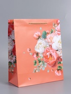 Пакет подарочный ламинированный «Нежность», 26×12×32 см - фото 68977527