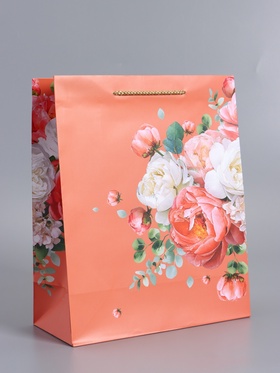 Пакет подарочный ламинированный «Нежность», 26×12×32 см