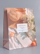 Пакет подарочный ламинированный «Лучшее время сейчас», 26×12×32 см - фото 68977533