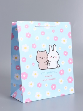 Пакет подарочный ламинированный «Милашка», 26×12×32 см