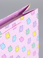 Пакет подарочный ламинированный «Мишки», 26×12×32 см - фото 68977591