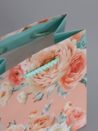 Пакет подарочный ламинированый «Цветочная радость», мятно - пудровый, 11.5×14.5×6.5 см - фото 68977597